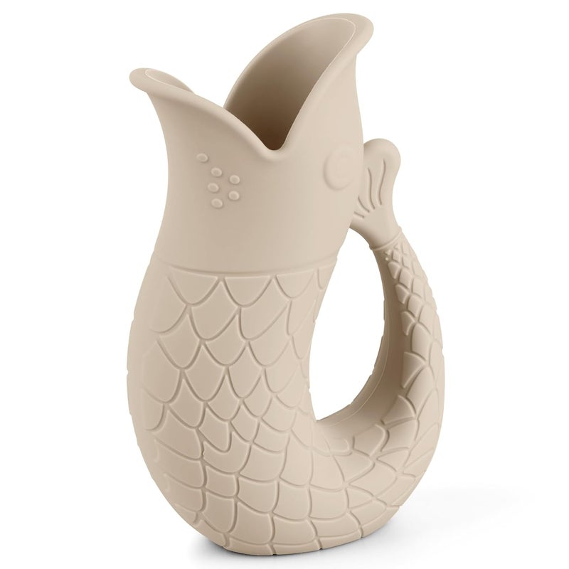 Mintlyfe Baby Bath Rinse Cup, Silicone Shampoo Washing Rinse Cup for Kids, Bath Rinse Cup with Handle (Sand) - Image 1